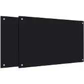 vidaXL Spatschermen keuken 2 st 80x50 cm gehard glas zwart