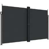 vidaXL Tuinscherm uittrekbaar 200x1200 cm zwart