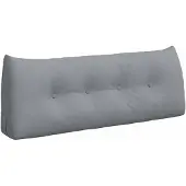 vidaXL - Rugkussen - Lichtgrijs - 120 - x - 24 - x - 50 - cm - Stof