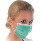 Hygostar mondmasker medisch 3-laags groen 50 stuks met oorelastiek