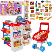 Iso Trade Kindersupermarkt met winkelwagen, 48 stuks