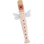 Label Fluit Hout Pink