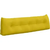 vidaXL Rugkussen Geel 160 x 24 x 50 cm Fluweel