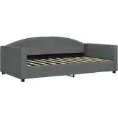 vidaXL Slaapbank 100x190 cm stof donkergrijs