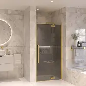 Sanivo Nisdeur set vigo rookglas 140x200 geborsteld messing goud