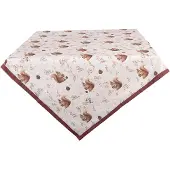 Clayre & Eef Tafelkleed 100x100 cm Beige Katoen