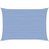 Syfax Zonneschaduwzeil Blauw en Wit 3 x 6 m HDPE