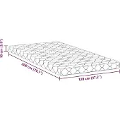 vidaXL Matras Wit 120 x 200 cm Jacquard stof