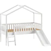 Vipack kinderhuisbed met glijbaan Dallas (90x200 cm)