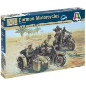 Italeri Modelbouwpakket Diorama - 6121 Duitse Militaire Motorfietsen WWII - 4 Motorfietsen en 16 Figuren Plastic - 1:72 - Modelbouw