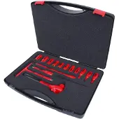Ks Tools 117.1883, set doppen, 1/2", 15 stuks, staal, conform IEC 60900, 3,99 kg
