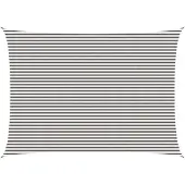 Syfax Zonneschaduwzeil Lichtgrijs en wit. 5 x 8 m HDPE