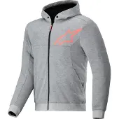 Alpinestars Chrome V2 Sport Motorhoodie Grijs/Rood M, Mannen
