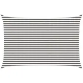 Syfax Zonneschaduwzeil Lichtgrijs en wit. 3 x 4 m HDPE