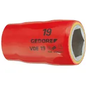 Gedore VDE 19 22 6123400 VDE-dopsleutelinzet Geïsoleerd 22 mm 1/2 22 mm 1/2 (12.5 mm)