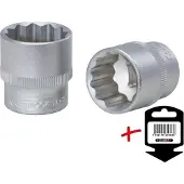 Ks Tools 911.3983-E: 3/8" doornut, 12-kant, 10mm, met ophangklem