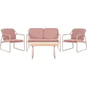 Beliani CALASCIO - Loungeset 4-zits - Bruin - Staal
