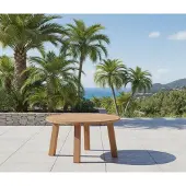 Lesli Living - Loungetafel teak ø80x40cm - Bruin