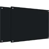 vidaXL Spatschermen keuken 2 st 80x60 cm gehard glas zwart