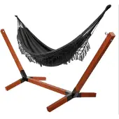 SandTropic HANGMAT 150kg!!! 220x150. Zeer sterk! Complete set met standaard! Geimpregneerd balken!!!