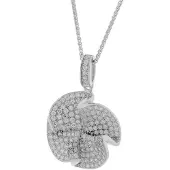 Orphelia Hanger + Ketting Blad Micro Pave Zirconium ZH-4781