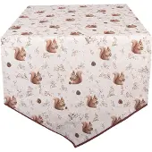 Clayre & Eef Tafelloper 50x160 cm Beige Katoen