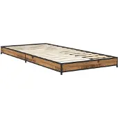 vidaXL Bedframe Oud hout 80 x 200 cm Bewerkt hout
