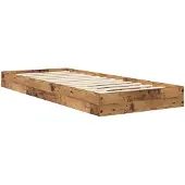 vidaXL Vloerbedframe Oud hout 80 x 200 cm Bewerkt hout