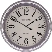 Autronic Wandklok 58 cm MDF glas en metalen frame OLD TIME (HA1757)