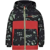 Protest ski-jas Trick TD zwart/rood Skijack Jongens Polyester Capuchon - maat 98