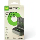 GP M451 USB batterijlader + 4x ReCyko AA 2600mAh + docking station