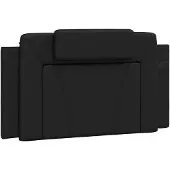 vidaXL Hoofdbordkussen "Viana" Zwart 100 cm Kunstleer