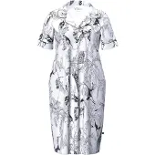 Ulla Popken Nachthemd donkergrijs / offwhite