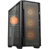 Cougar UNIFACE RGB, Midi-tower, PC-behuizing, Zwart, ATX, CEB, E-ATX, Micro ATX, Mini-ITX, Geschikt voor meerdere moederborden, 18 cm