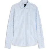 BOSS Overhemd 'Mysoft_2' pastelblauw / wit
