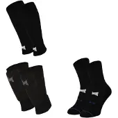Xtreme Scheenbeschermer met sleeve + Gripsokken + Voetloze sokken + Stay Guard - Voetbal