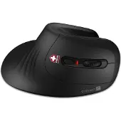 Connect IT FOR HEALTH ergonomische verticale muis (+ 1x gratis AA-batterij), draadloos, zwart (Draadloze), Muis, Zwart