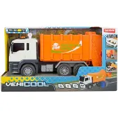 Toi-Toys Vehicool Vuilniswagen 21cm -frictie +L-G Oranje oranje Kunststof