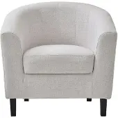 Vente-unique Cabrioletfauteuil in beige gemêleerde stof CRISTOBAL