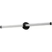 LUCANDE Wandlamp Melisa, zwart, Badkamer, Glas, Modern, Wandlamp