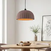 LumenXL Wabi Sabi hanglamp Kawasu - steeneffect in warmbruin
