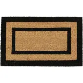 Relaxdays deurmat kokos standaard, antislip kokosmat, voetmat, voetveger lang natuur