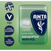 Anta Refresh eucalyptus menthol extra sterk suikervrij 72 Gram