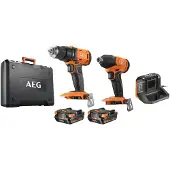 AEG Set: 18V schroefboormachine met percussiefunctie + 18V slagschroefmachine