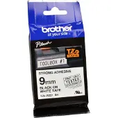 Brother Tape TZe-S221 Zwart op wit (9 mm)