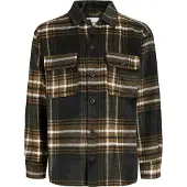 Jack & Jones Overhemd 'JJEBRADLEY OLLIE' bruin / zwart / wit