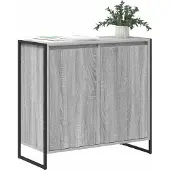 vidaXL Bijzetkast Grijs Sonoma 79 x 36 x 75 cm Bewerkt hout