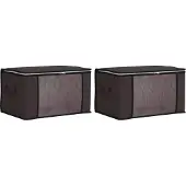 vidaXL opbergdoos met doorzichtige zijkant 2 pcs Antracietkleurig