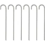 vidaXL Tentharingen 6 st Ø10 mm 37 cm gegalvaniseerd staal