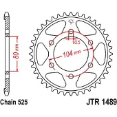 JT Sprockets 525 Jtr1489.43zbk Steel Achtertandwiel